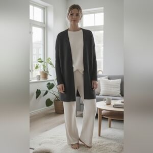 Gap Ribbed Merino Open Front Cardigan